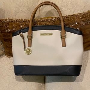 Anne Klein purse ivory and black